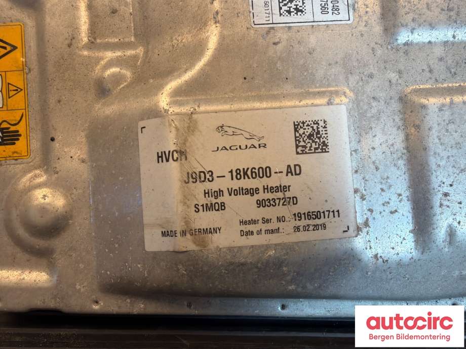 Varmeapparat register til Jaguar I-PACE 2018-->> (JAGUAR|T4K11280|J9D318K600AE|J9D318K600AD)