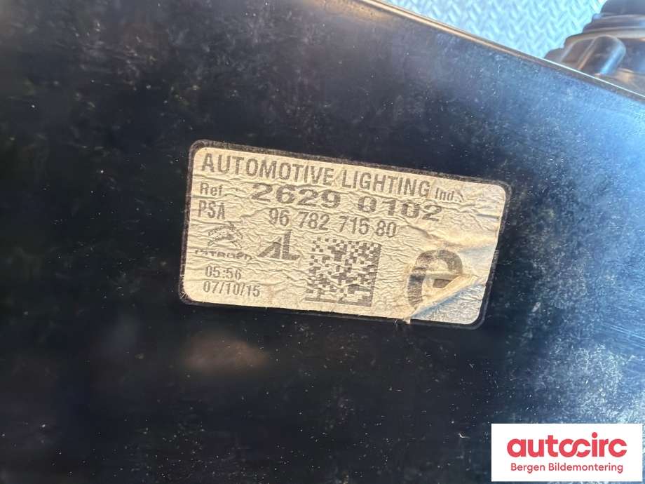 Baklykt venstre til Citroën C4, Picasso 2013-2018 (Type II)  (CITROEN|96 782 715 80|)