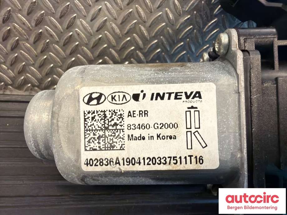 Ruteheis høyre bak til Hyundai Ioniq Electric 2019-->> (Fase 2) (HYUNDAI|83460G2000|)