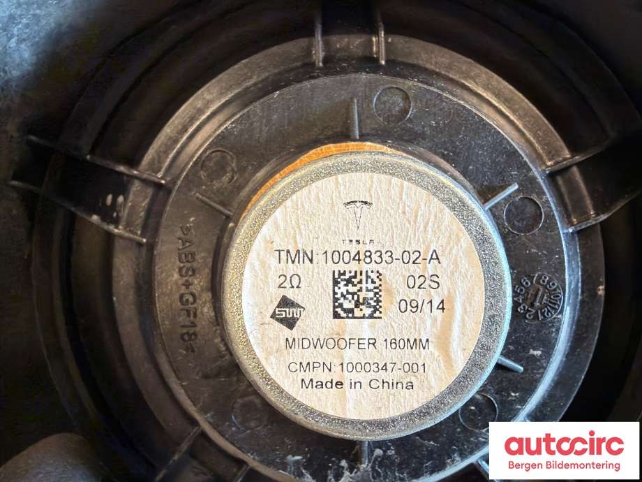 Bilstereo høyttaler til Tesla Model S 2013-2016 (Fase 1) (TESLA|1004833-02-A|)