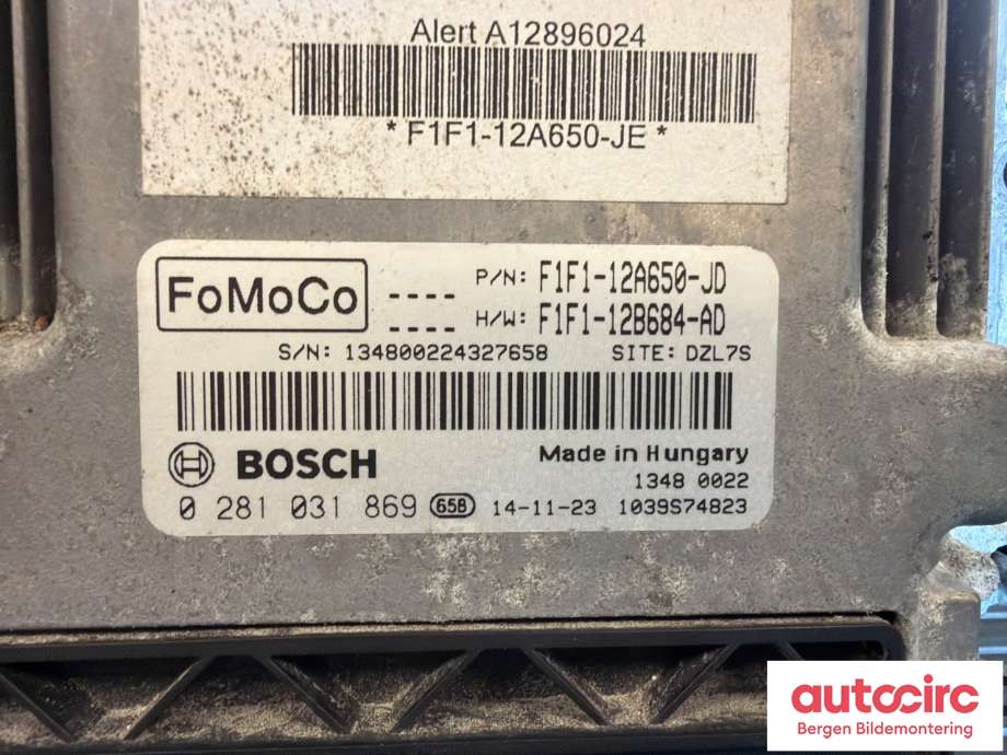 Styreenhet motor til Ford Focus 2014-2018 (Type III, Fase 2)  (FORD|2059208|F1FJ-12A650-AD|F1F1-12A650-JD)