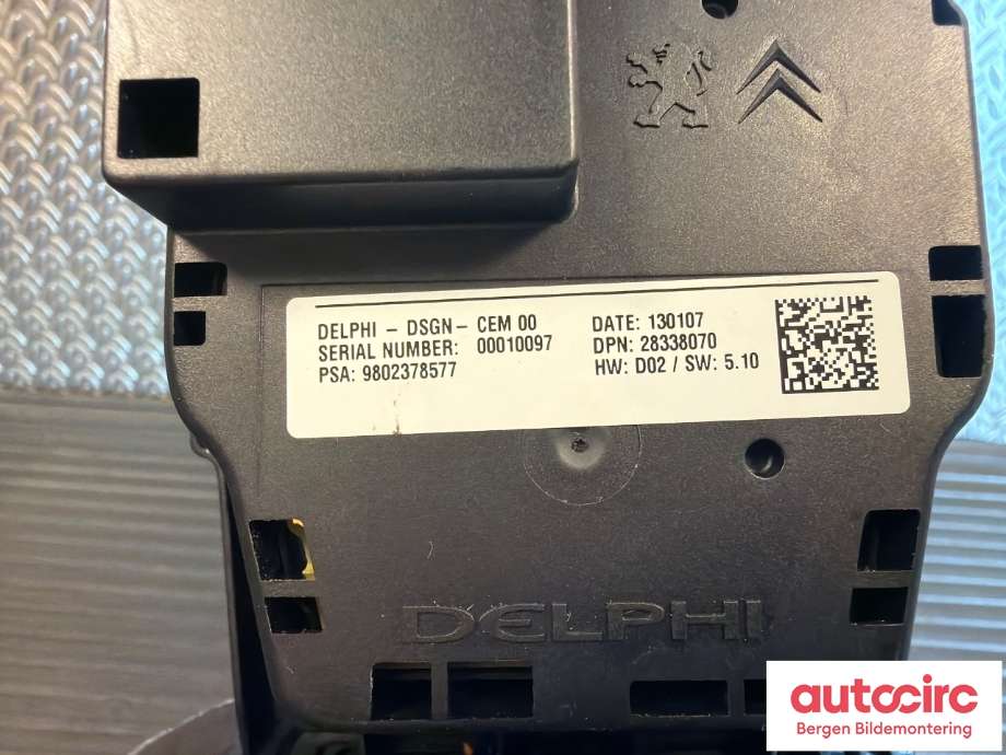 Bryter diverse til Peugeot 508 2011-2014 (Type I, Fase 1) (PEUGEOT|98 023 785 ZD||98 023 785 77)