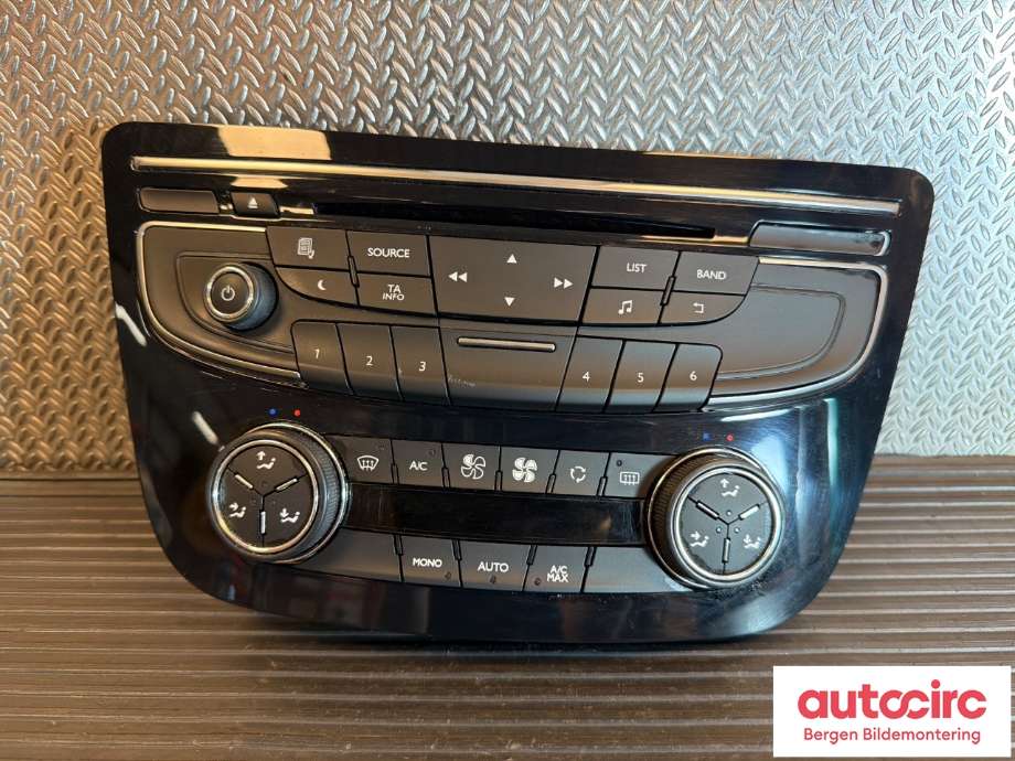 Varmeapparat betjening til Peugeot 508, 2011-2014 (Type I, Fase 1) (PEUGEOT|98 023 793 XZ)