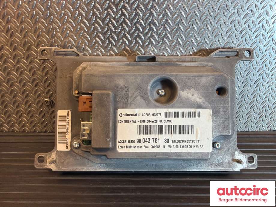 Instrument kjørecomputer til Peugeot 508 2011-2014 (Type I, Fase 1)  (PEUGEOT|98 043 761 80|)
