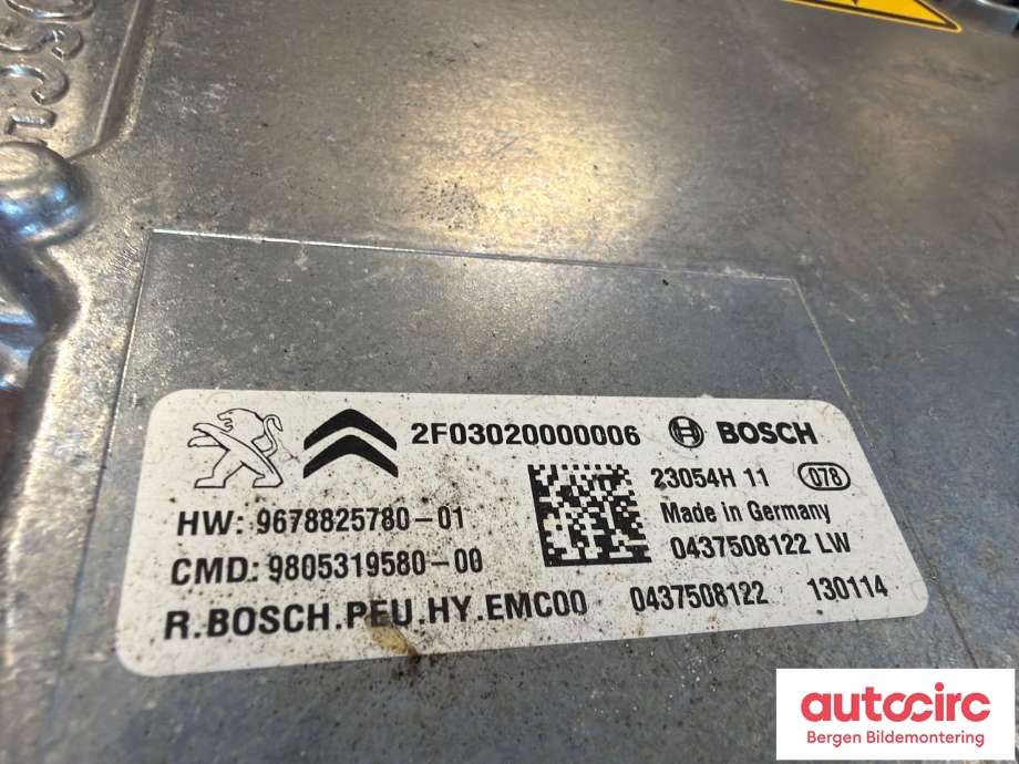 DCDC converter hybrid til Peugeot 508 2011-2014 (Type I, Fase 1)  (PEUGEOT|16 085 722 80|16 115 232 80|9678825780)