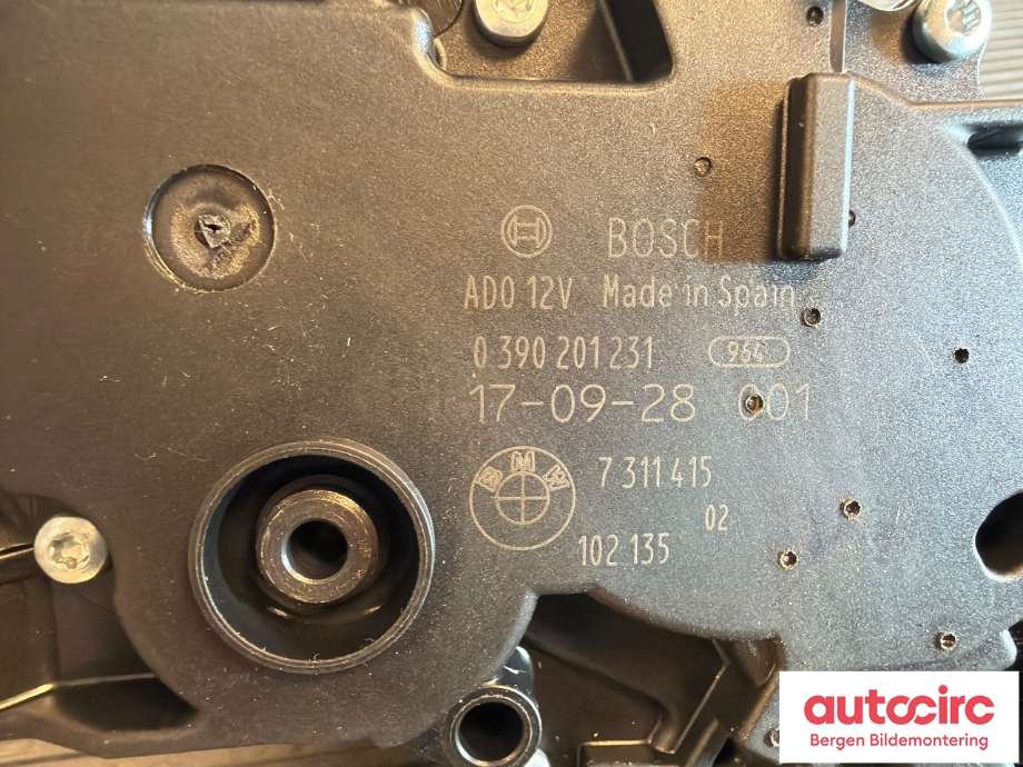 Viskermotor bakrute til BMW 3-Serie 2012-2018 (F30/F31/F34) (F30/F31/F34) (BMW|67 63 7 311 415||7 311 415)
