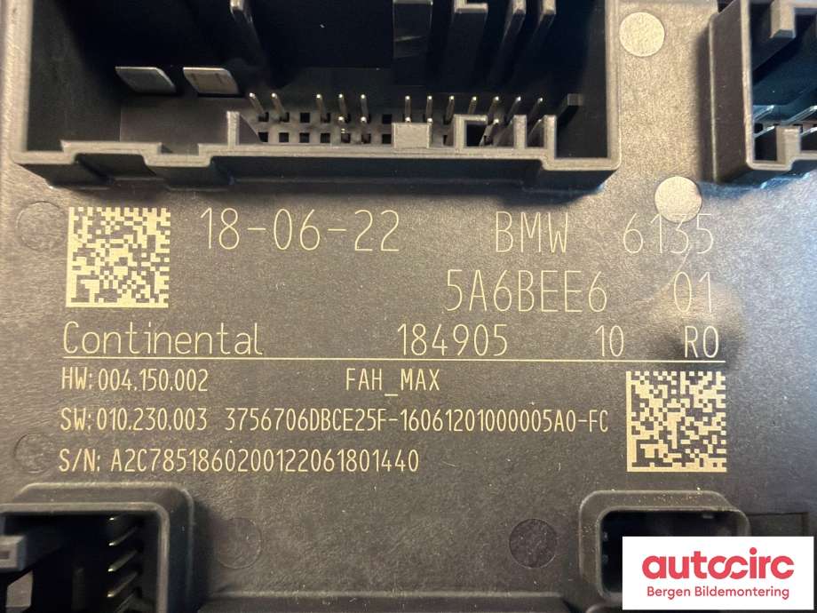 Styreenhet dør venstre foran til BMW iX 2021-->> (I20) (I20) (BMW|61 35 5 A6B EE6|)
