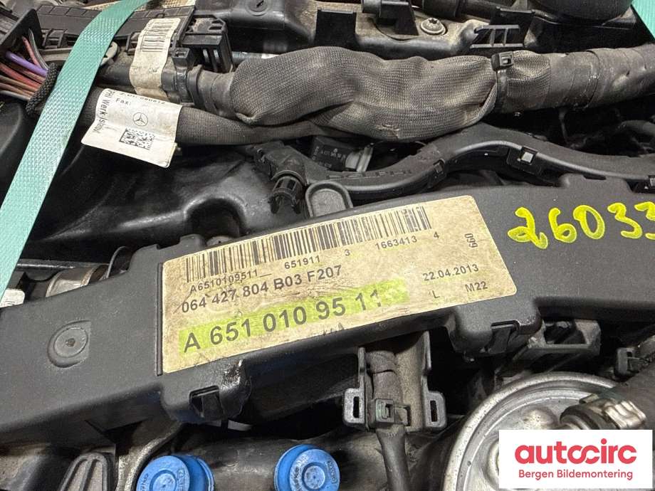 Motor diesel til Mercedes E-Klasse, Coupe/Cab 2009-2013 (Fase 1) (C207) (C207) (MERCEDES|A 651 010 95 11|)