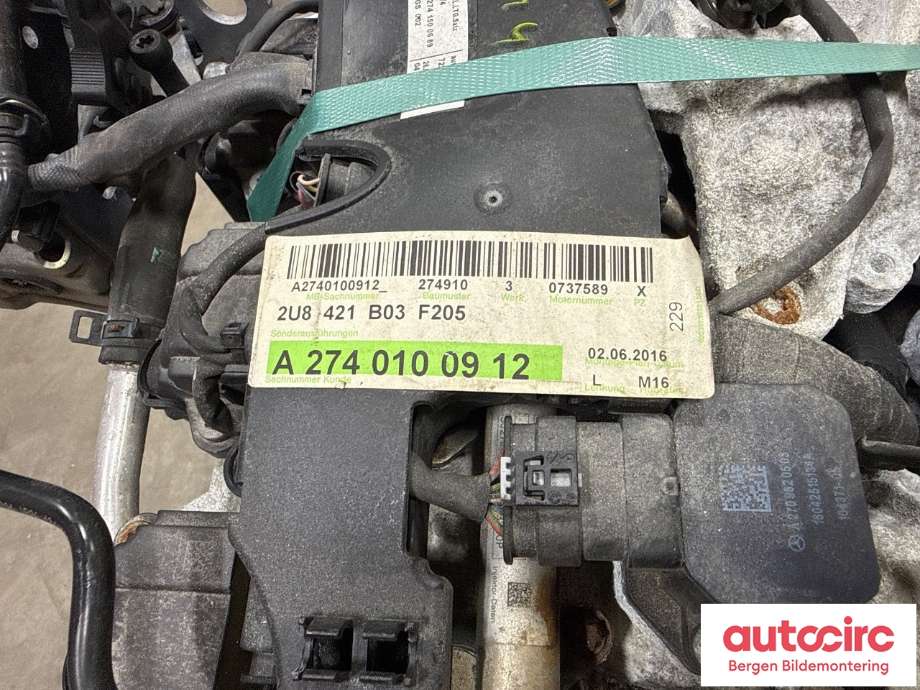 Motor bensin til Mercedes C-Klasse 2014-2018 (Fase 1) (W205) (W205) (MERCEDES|A 274 010 09 12|A 274 010 23 06|)