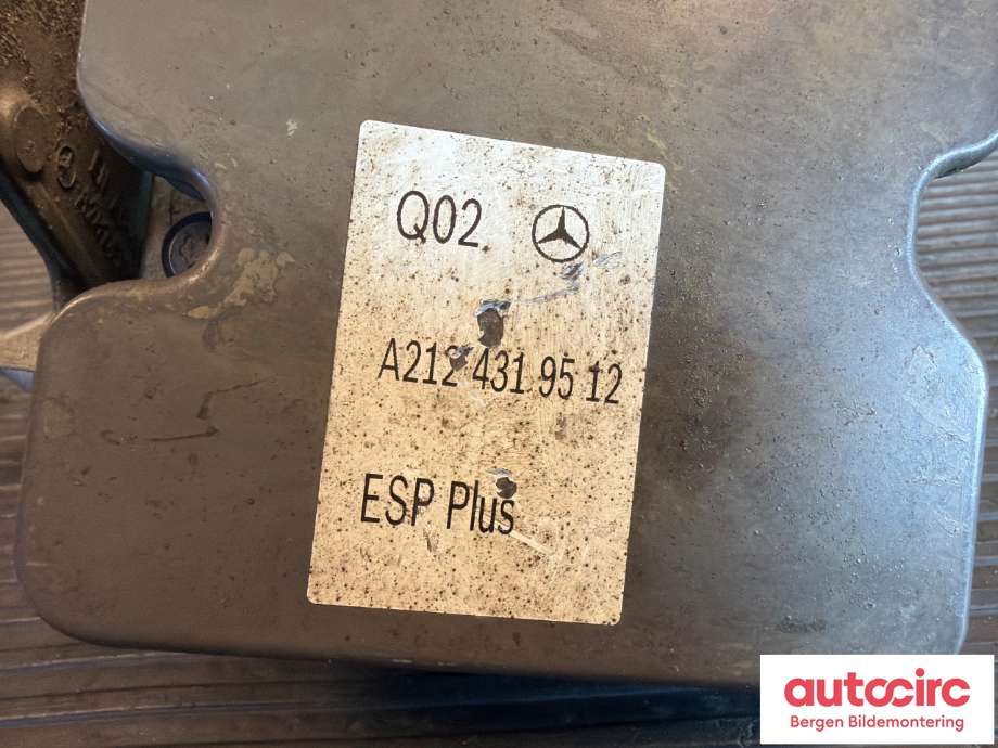 ABS sentral til Mercedes E-Klasse, Coupe/Cab 2009-2013 (Fase 1) (C207) (C207) (MERCEDES|A 212 431 09 48|A 212 431 20 48|A2124319512)