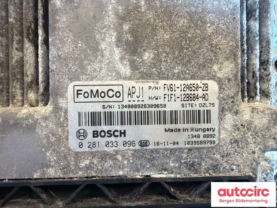 Styreenhet motor til Ford Transit Connect 2013-2018 Type II, Fase 1  (FORD|2059208|F1FJ-12A650-AD|F1F1-12B684-AD)