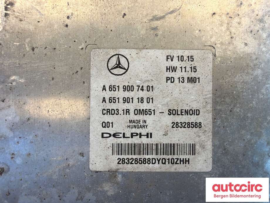 Styreenhet motor til Mercedes GLK 2008-2015 (X204) (X204) (MERCEDES|A 651 900 74 01|)