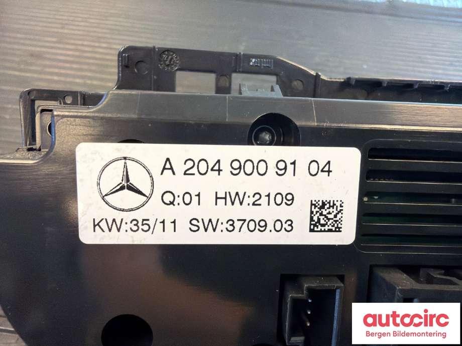 Varmeapparat betjening til Mercedes GLK 2008-2015 (X204) (X204) (MERCEDES|A 204 900 91 04|A 204 900 07 07|)