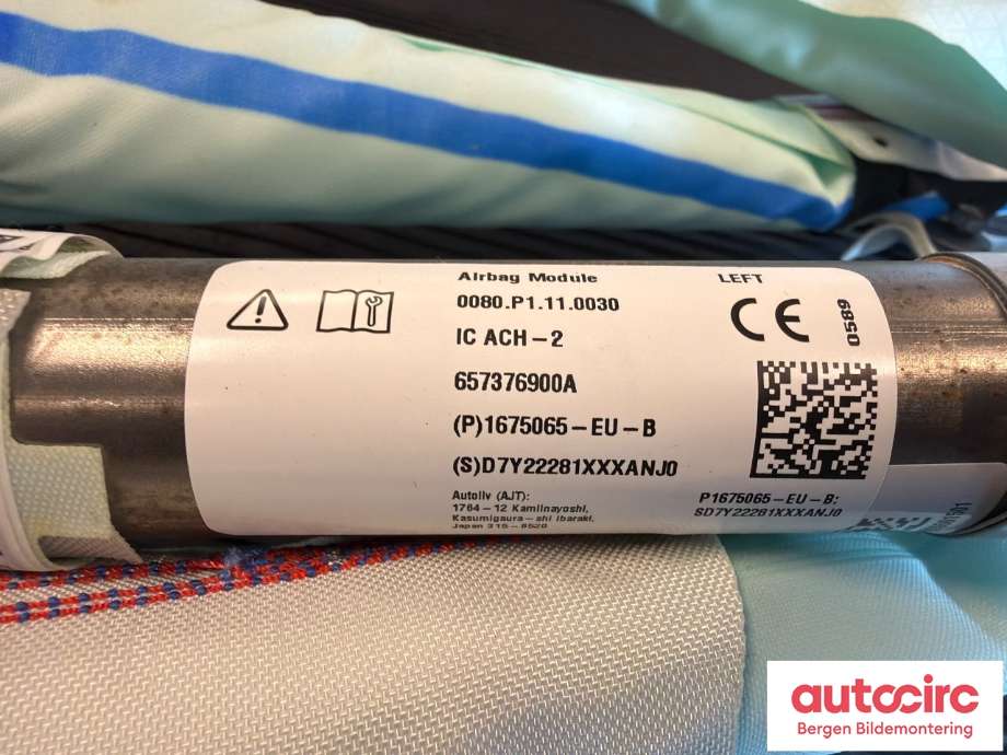 Airbag gardin venstre til Tesla Model Y 2021-2024 (Type I) (TESLA|1675065-EU-B|)
