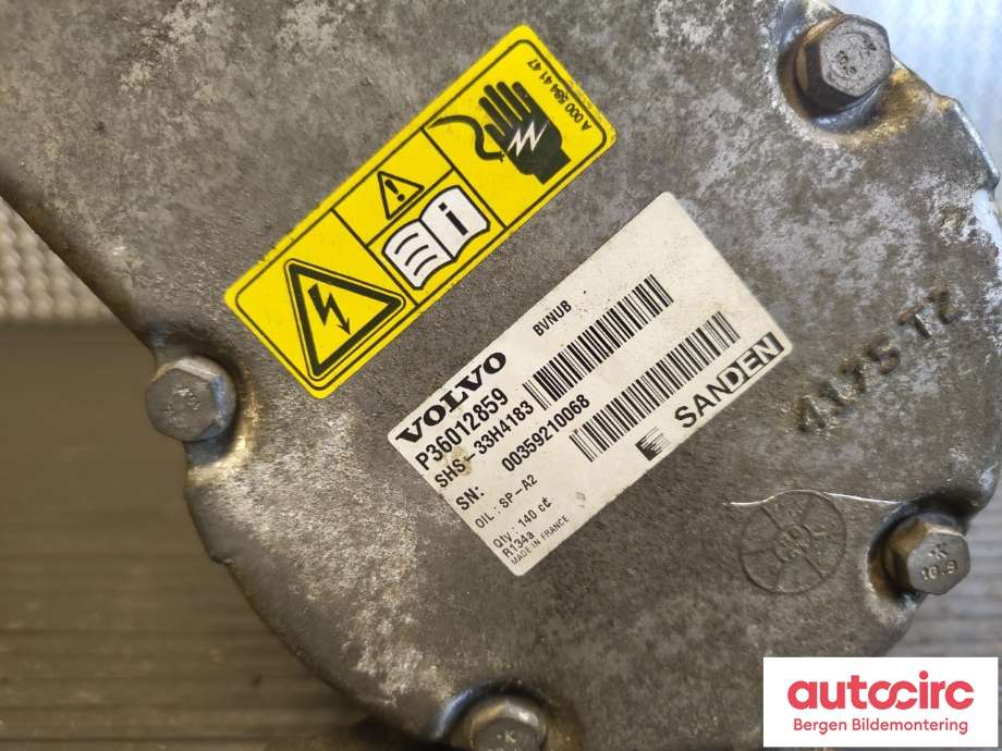 Aircondition kompressor til Volvo V60/V60 CC 2013-2018 (Type I, Fase 2)  (36012859|)