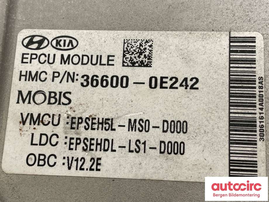 Inverter elbil til Kia Soul 2014-2019 (Type II)  (KIA|36600-0E242|)