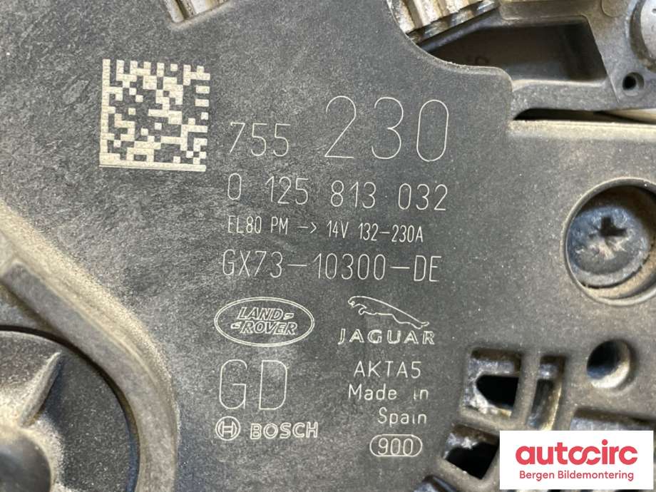 Dynamo til Jaguar F-PACE 2016-->> (X761) (X761) (JAGUAR|GX7310300DF|T2H34202|0 125 813 032)