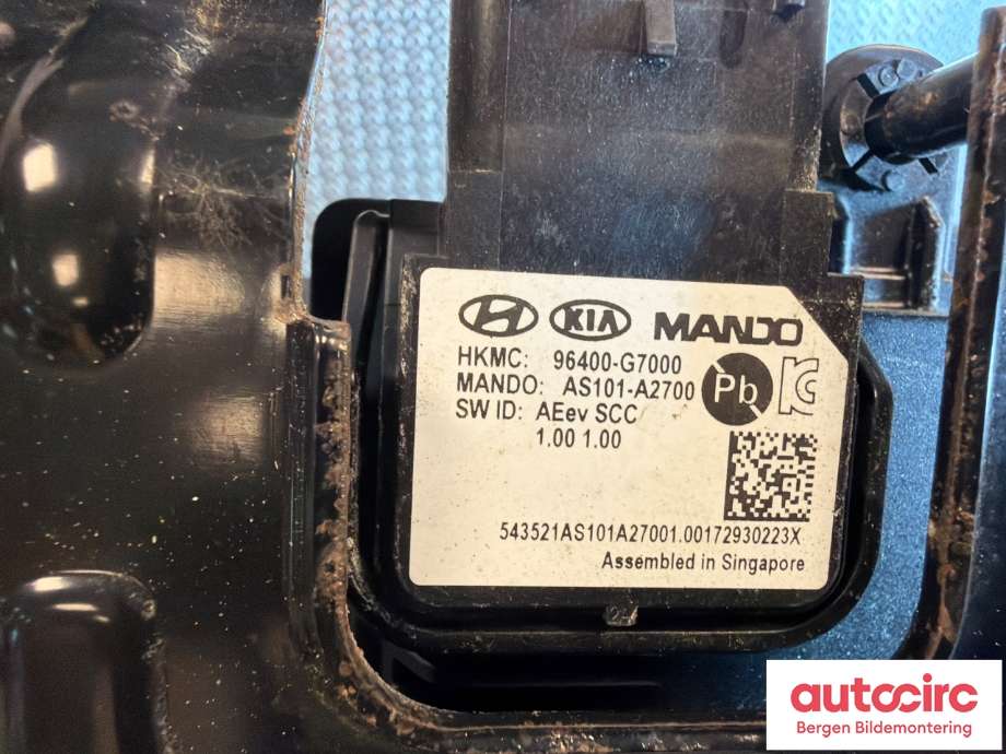 Sensor radar til Hyundai Ioniq Electric 2016-2019 (Fase 1)  (96400G 7000|)