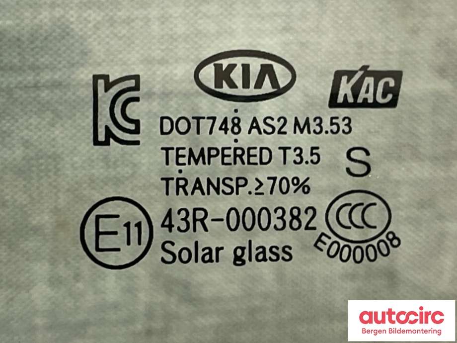 Siderute venstre foran til Kia Soul 2014-2019 (Type II)  (KIA|82411B2050|)