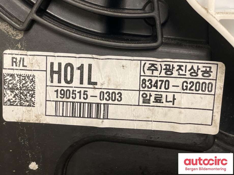 Ruteheis til Hyundai Ioniq Electric 2019-->> (Fase 2)  (HYUNDAI|83471G 2000|)