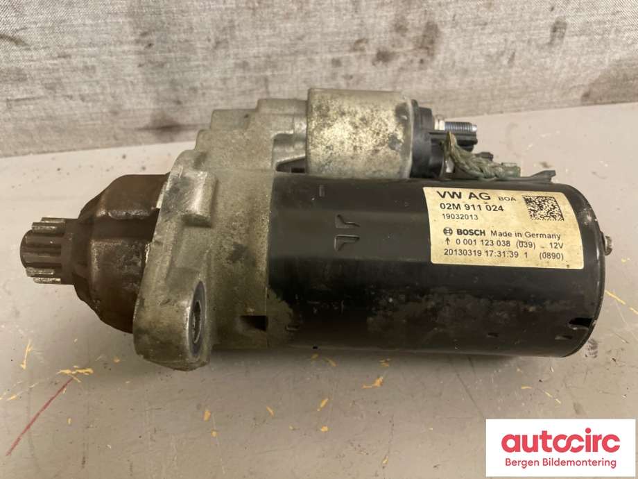 Starter diesel til VW Caddy 2010-2015 (Type III, Fase 2)  (VOLKSWAGEN|02M 911 024 P||0 001 123 038)