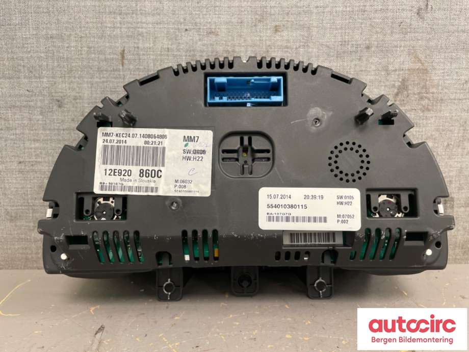 Instrumentpanel til VW E-Up 2013-2019  (VOLKSWAGEN|f 12E 920 860 C|)