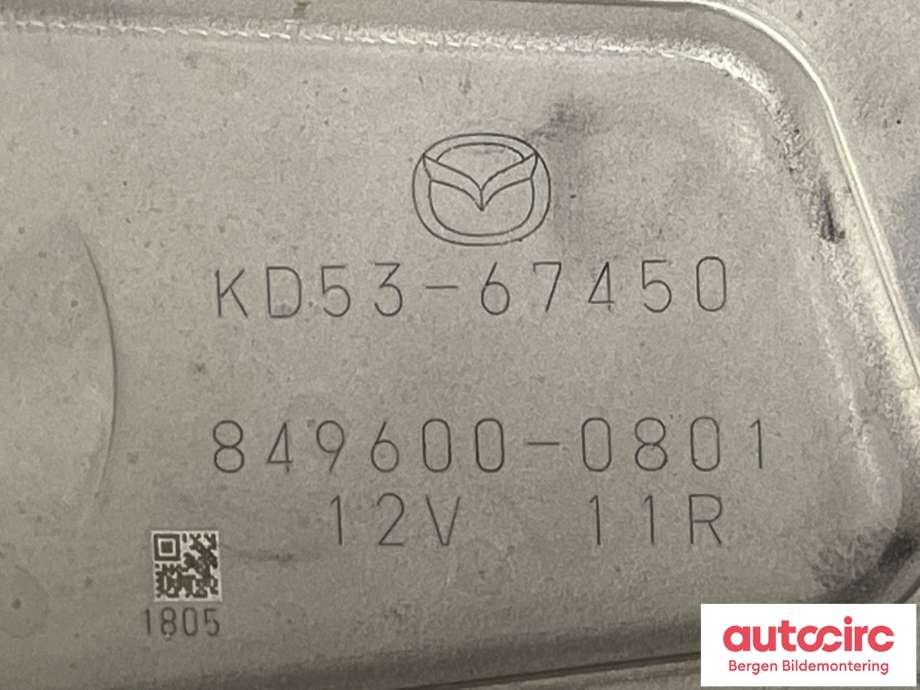 Viskermotor bakrute til Mazda CX-5 2012-2017 (Type I)  (MAZDA|KD53-67-450||KD53 67450)