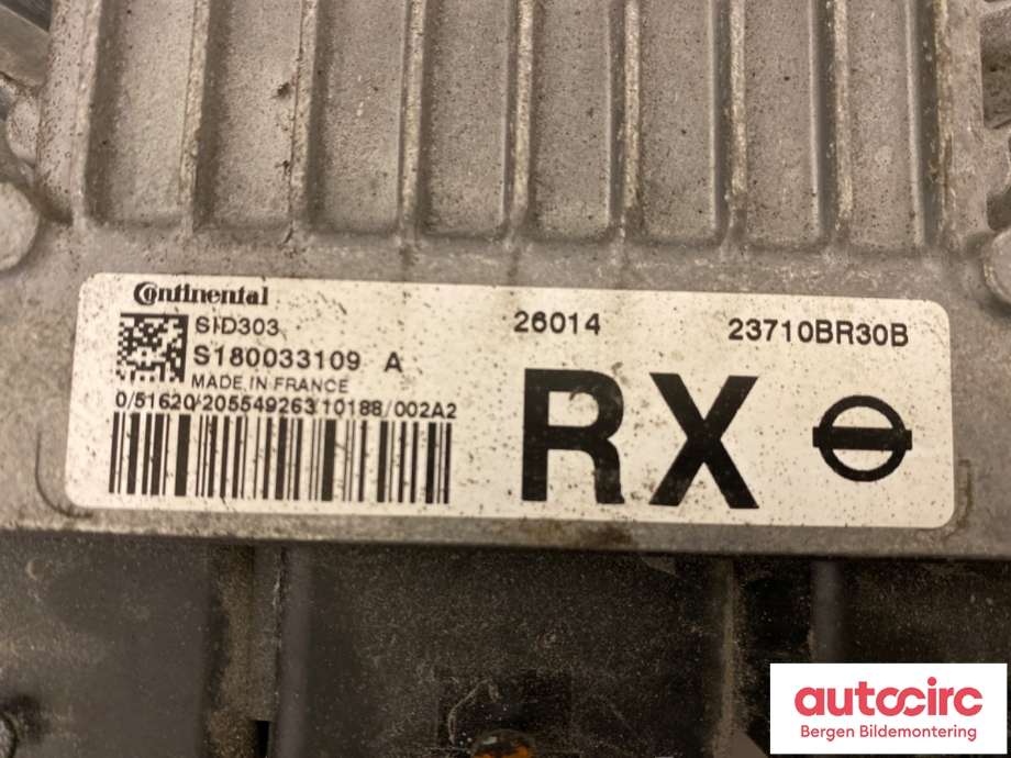 Styreenhet motor til Nissan Qashqai 2010-2014 (Type I, Fase 2)  (NISSAN|23710BR30B|)
