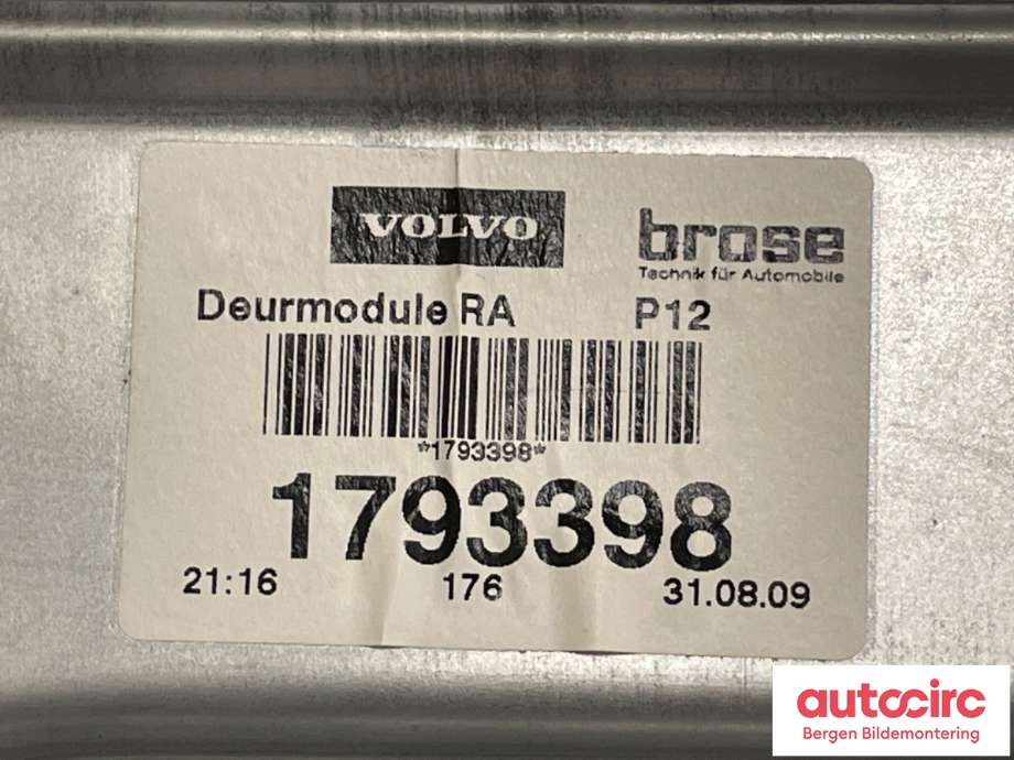 Ruteheis til Volvo V50 2007-2012 (Fase 2)  (VOLVO|31253516||9679083- RH)