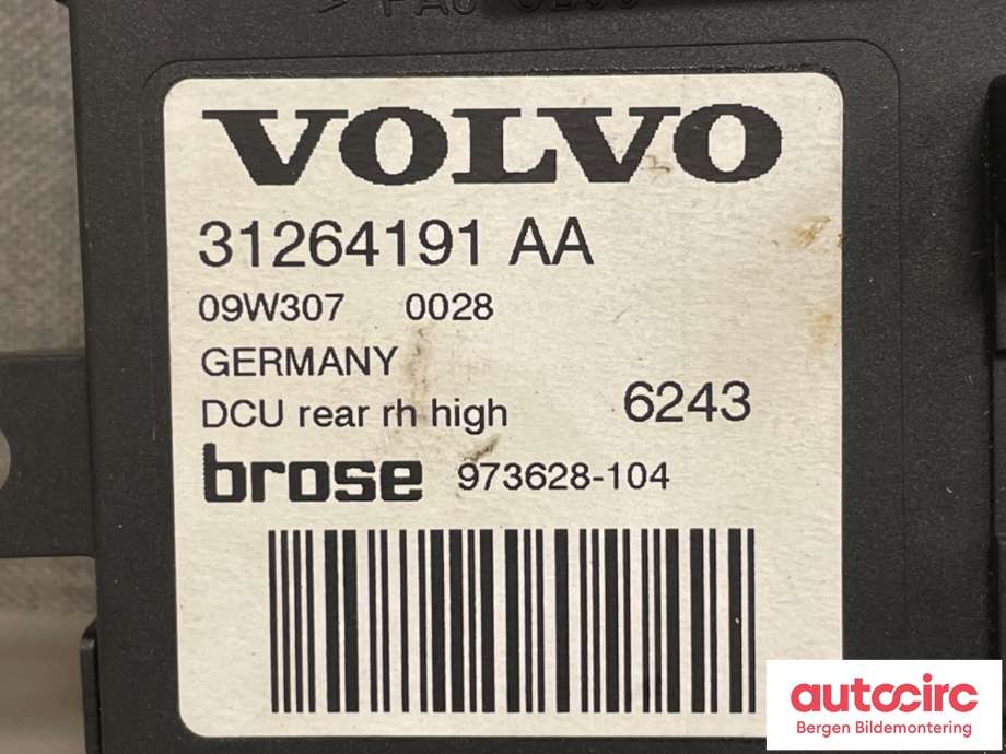 Ruteheis høyre til Volvo V50 2007-2012 (Fase 2) (VOLVO|31264191|)