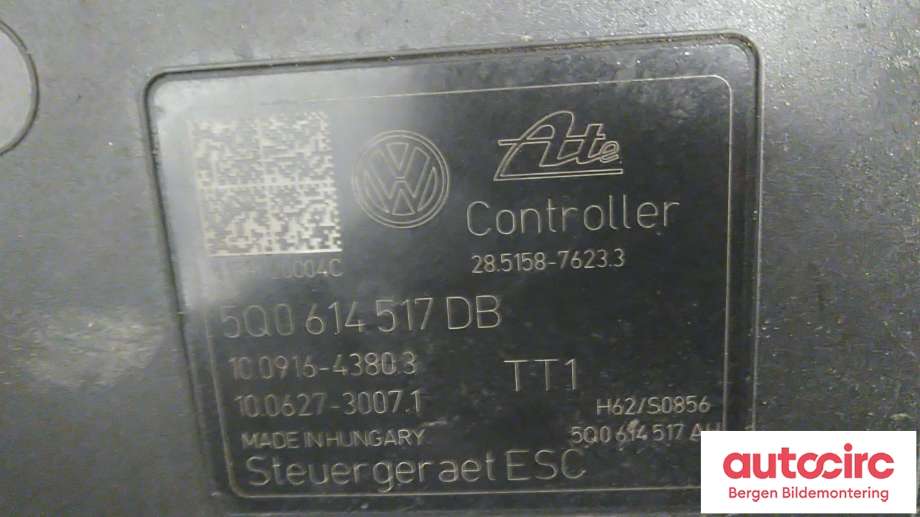 Styreenhet ABS til VW e-Golf 2017-2020 (Fase 2)  (VOLKSWAGEN|5Q0 614 517 DB|)