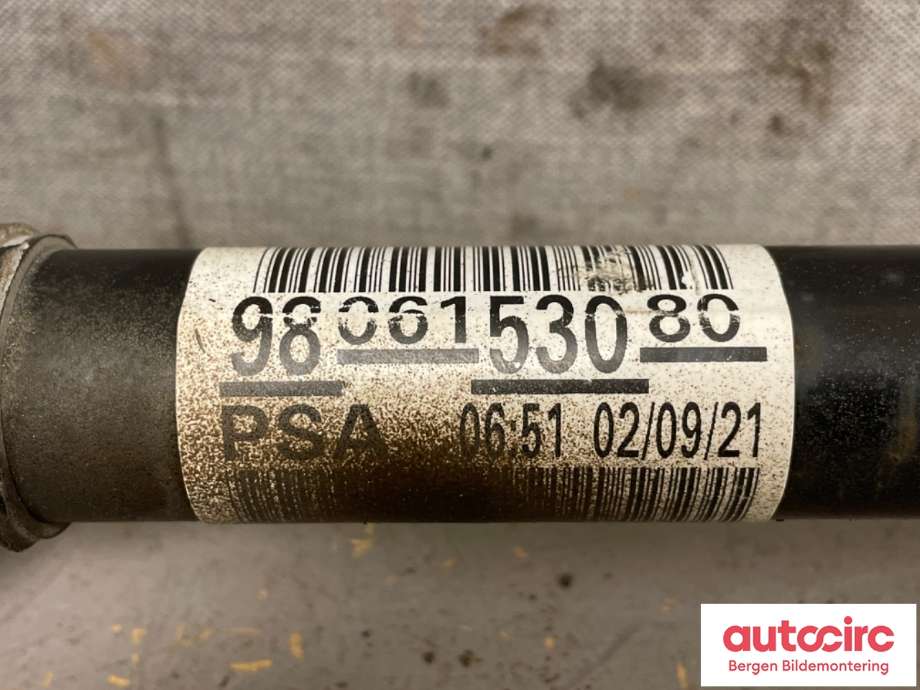 Drivaksel venstre foran til Peugeot Expert 2016-->> (Type III)  (PEUGEOT|98 061 530 80|)