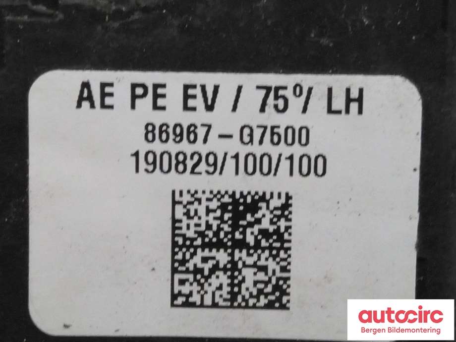 Grill venstre til Hyundai Ioniq Electric 2019-->> (Fase 2)  (HYUNDAI|86967G 7500|)