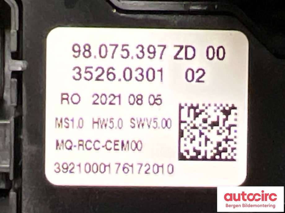 Instrument kjørecomputer til Peugeot Expert 2016-->> (Type III)  (PEUGEOT|98 316 658 80|)