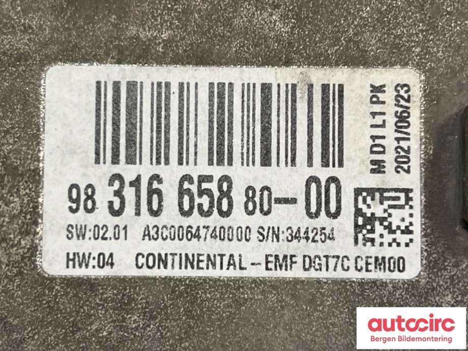Instrument kjørecomputer til Peugeot Expert 2016-->> (Type III)  (PEUGEOT|98 316 658 80|)
