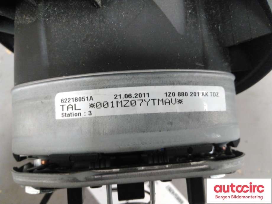 Airbag rattpute til Škoda Superb 2008-2015 (Type II)  (SKODA|1Z0 880 201 AK||1Z0 880 201 AK TDZ)