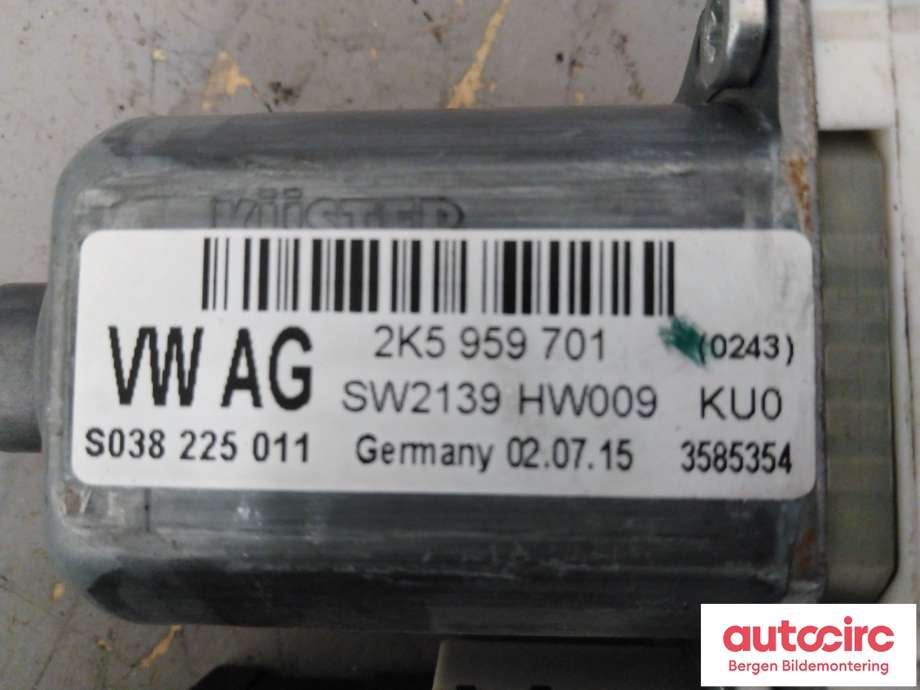 Ruteheis venstre til VW Caddy 2015-2020 (Type III, Fase 3)  (VOLKSWAGEN|2K5 959 701 A|)