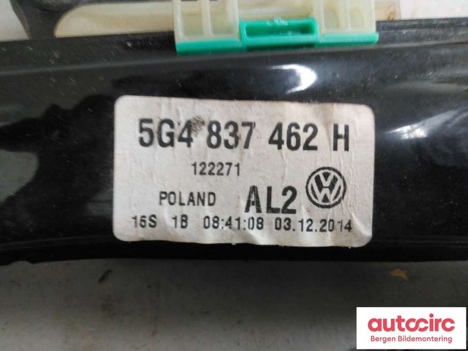 Ruteheis til VW e-Golf 2014-2017 (Fase 1)  (VOLKSWAGEN|5G4 837 462 H|)