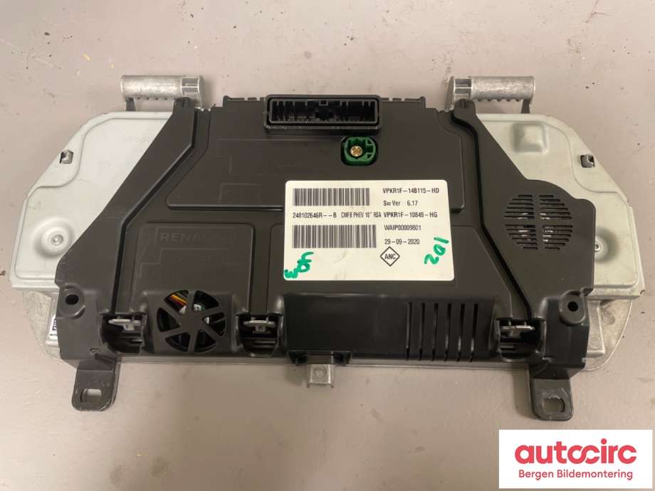 Speedometer til Renault Captur 2020-->> (Type II) (RENAULT|248102646R|248095954R|)