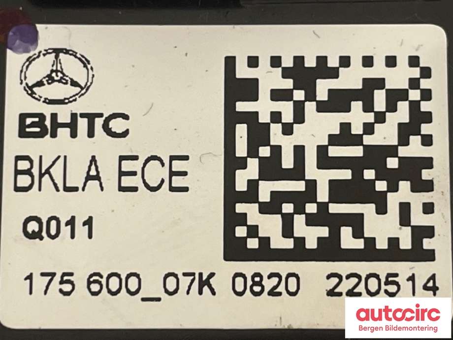 Varmeapparat betjening til Mercedes A-Klasse 2012-2018 (W176) (W176) (MERCEDES|A 246 900 22 08|)
