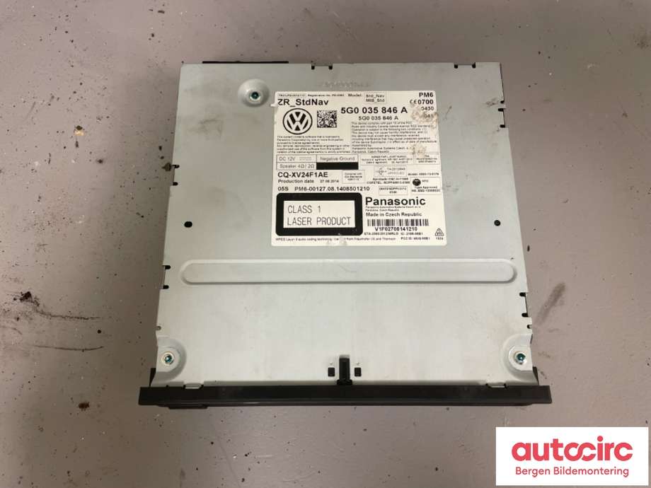 Bilstereo forsterker til VW Golf VII 2012-2017 (Fase 1)  (VOLKSWAGEN|5G0 035 846 A|)