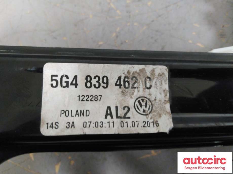 Ruteheis til VW e-Golf 2014-2017 (Fase 1)  (VOLKSWAGEN|5G4 839 462 C|)