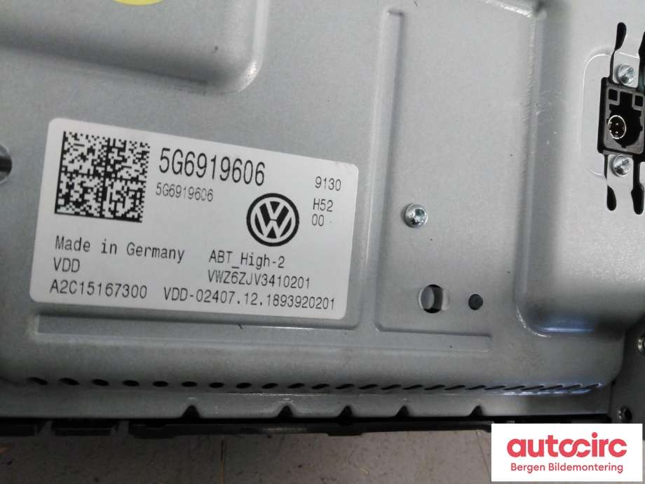 Instrument kjørecomputer til VW e-Golf 2017-2020 (Fase 2)  (VOLKSWAGEN|5G6 919 606 C|)