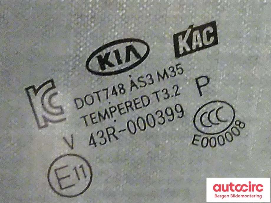 Siderute venstre bak til Kia Soul 2014-2019 (Type II)  (KIA|83411B2020|)