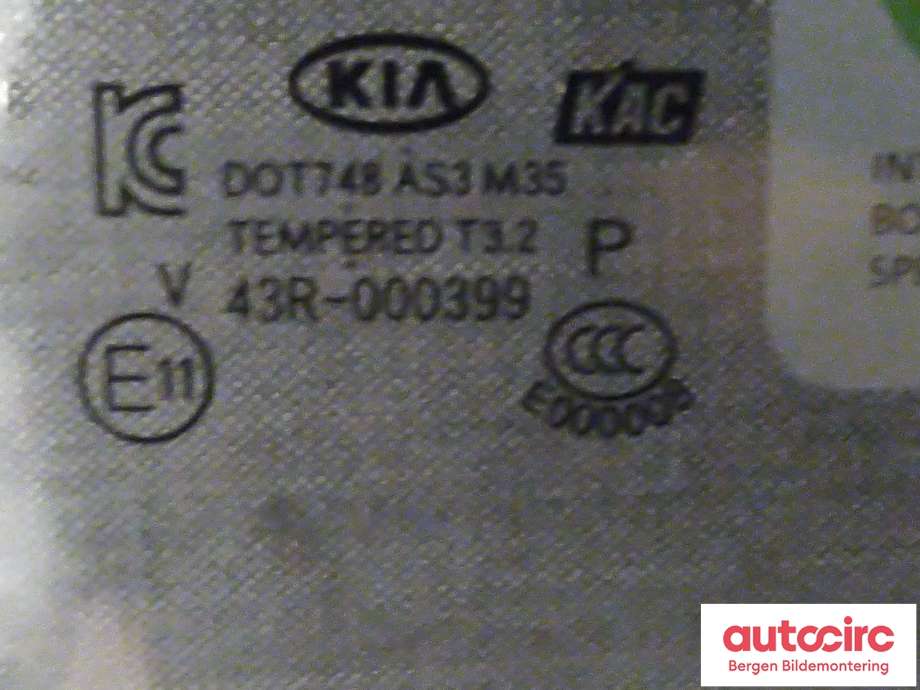 Siderute høyre bak til Kia Soul 2014-2019 (Type II)  (KIA|83421B2020|)
