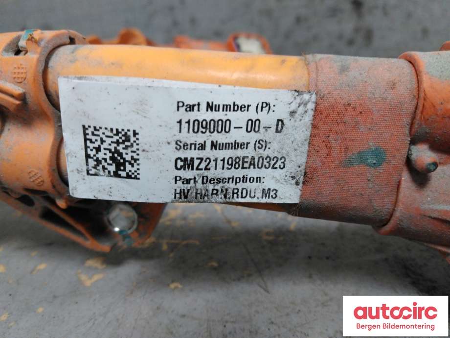 Kabel høy volt (HV) hybrid til Tesla Model Y 2021-2024 (Type I) (1109000-00-E|)