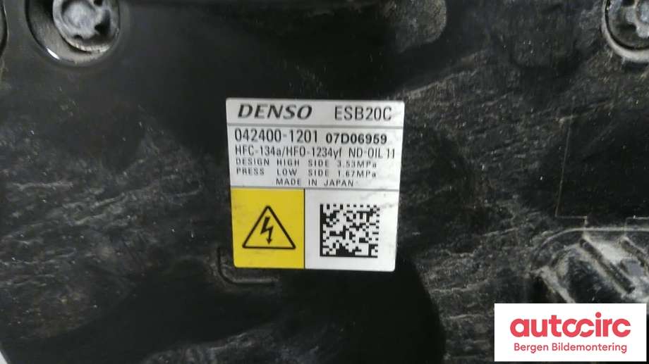 Aircondition kompressor til Toyota Corolla 2019-->>  (TOYOTA|8837012080|)