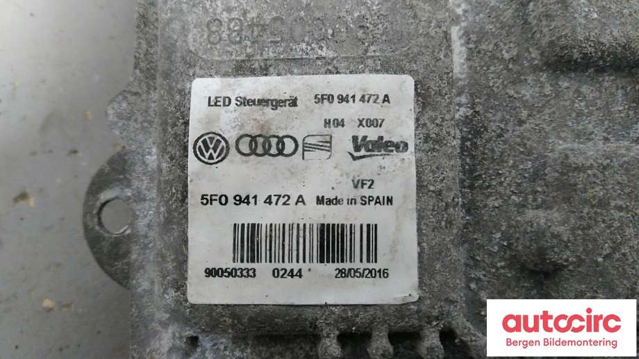 Styreenhet diverse til VW e-Golf 2014-2017 (Fase 1)  (VOLKSWAGEN|5F0 941 472 A|)