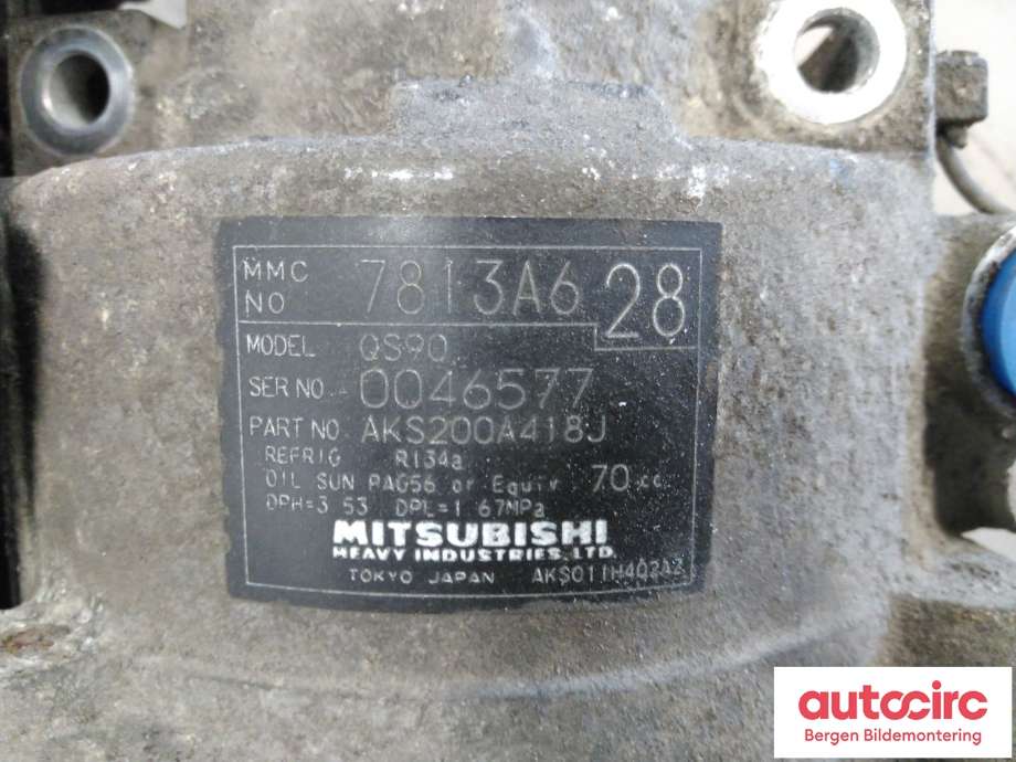 Aircondition kompressor til Mitsubishi Outlander 2012-2015 (Type III, Fase 1)  (MITSUBISHI|7813A628|)