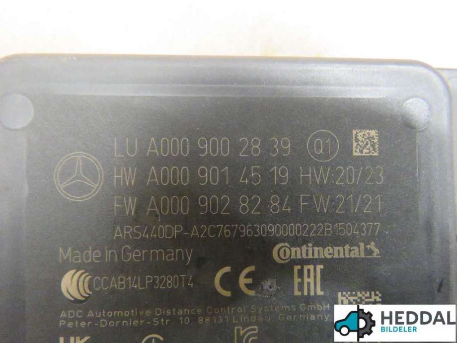 Sensor radar til Mercedes EQB 2022-->>  (A0009002839|)